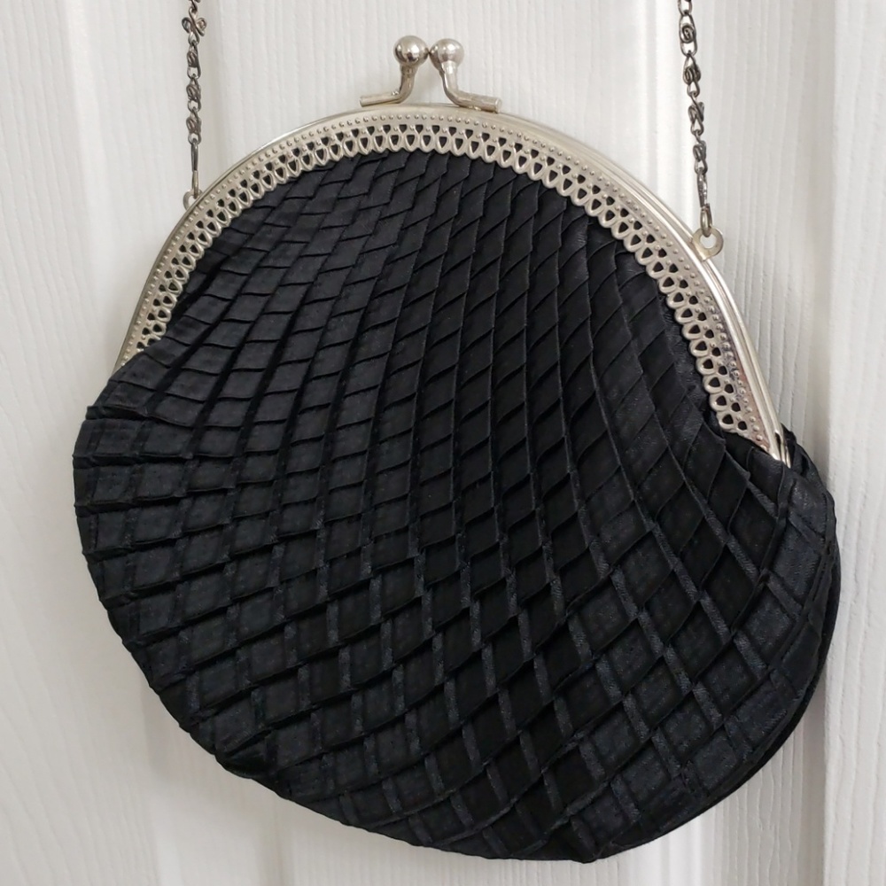 Claire's Black Satin Clutch